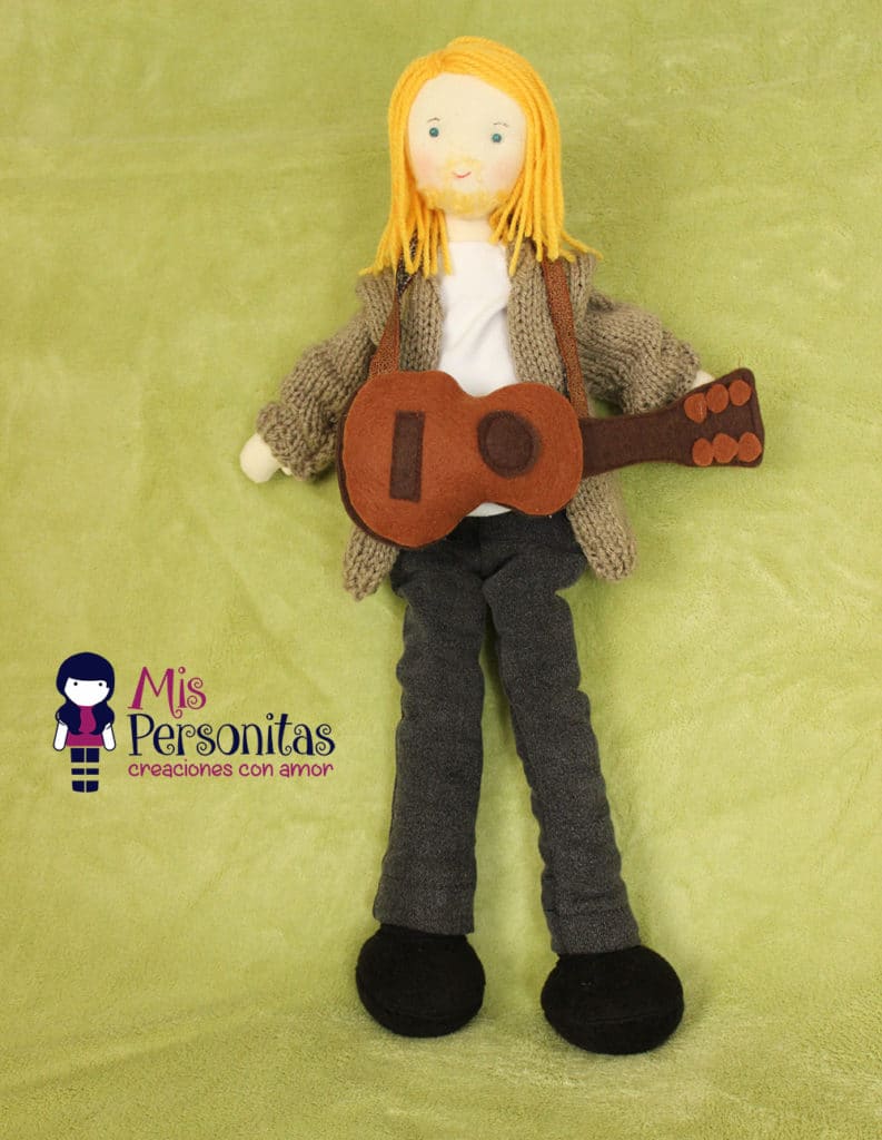 Muñeco de tela Kurt Cobain