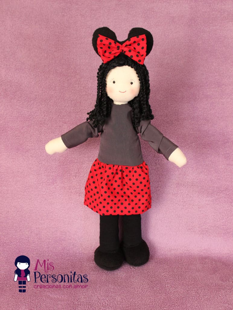 Muñeca de trapo personalizada minnie mouse