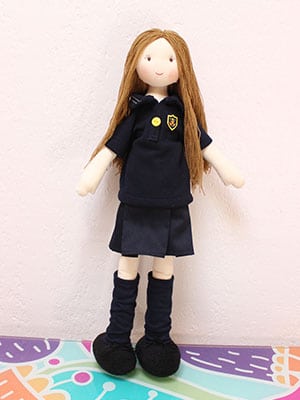 Muñeca de Tela Personalizada Escolar